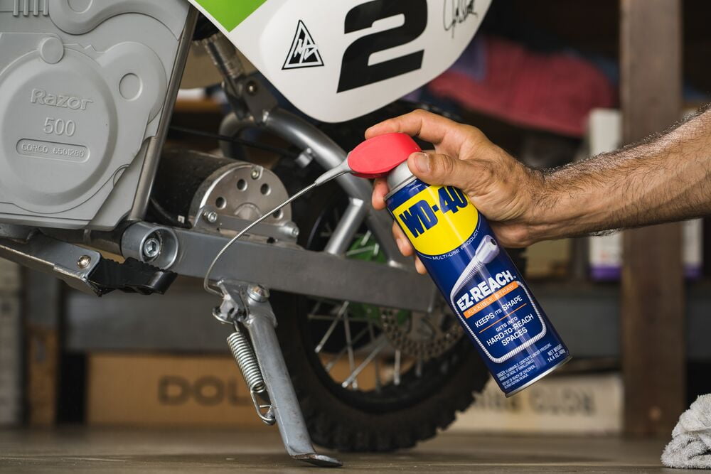 WD-40 EZ-REACH, Original WD-40 Formula, Multi-Purpose Lubricant Spray with 8 in. Flexible Straw, 14.4 oz.