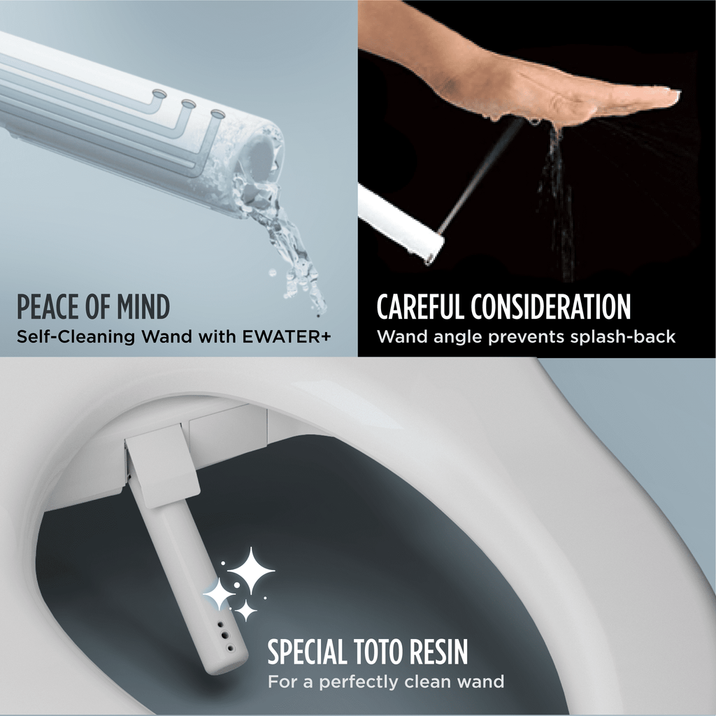 TOTO® WASHLET® C2 Electronic Bidet Toilet Seat with PREMIST and EWATER+ Wand Cleaning, Elongated, Cotton White - SW3074#01