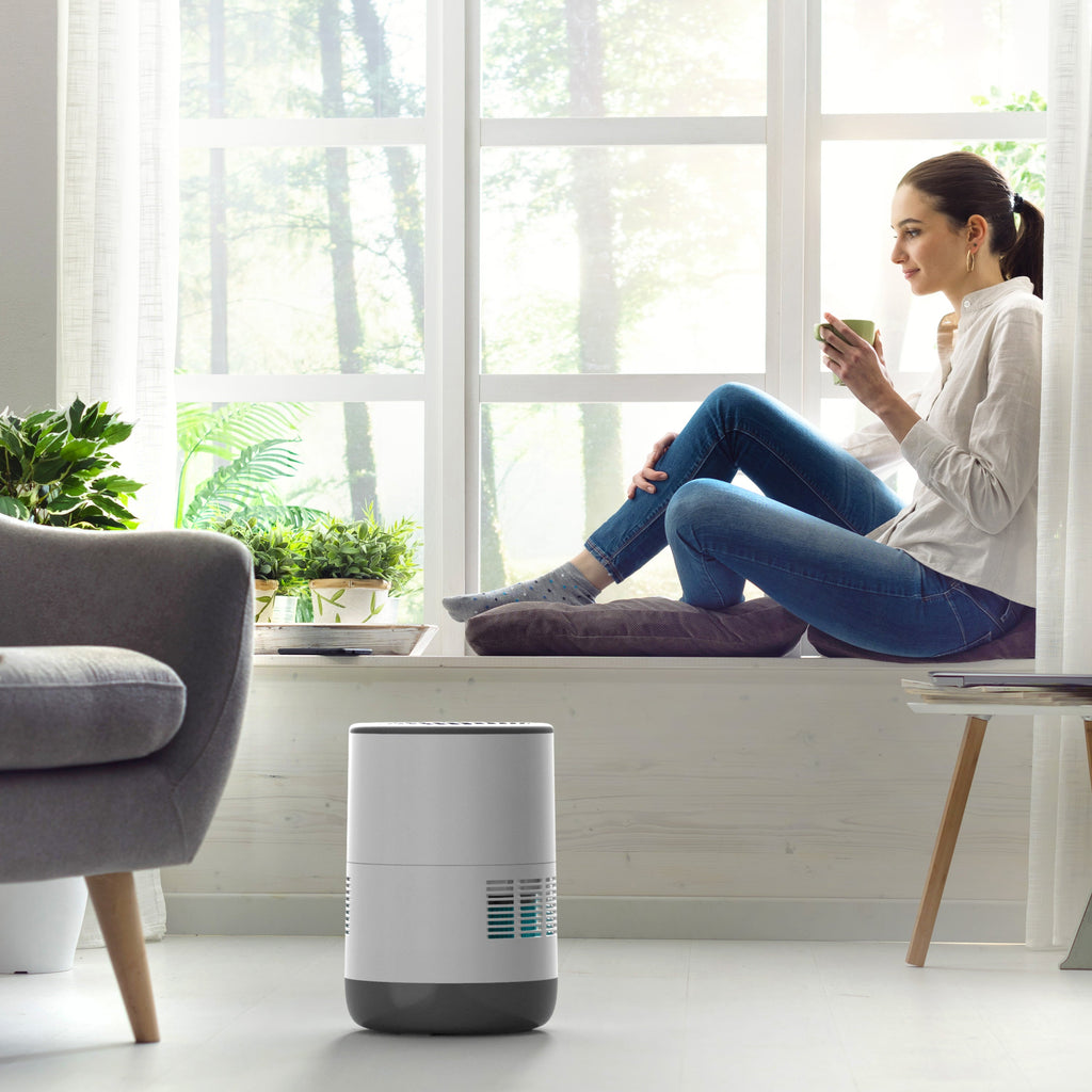 Pure Enrichment® MistAire™ Eva - Mist-Free Evaporative Humidifier (2.8L) with Filter, 4-Speeds, Large Room Coverage up to 500 sq. ft., and Auto Shut-Off Timer
