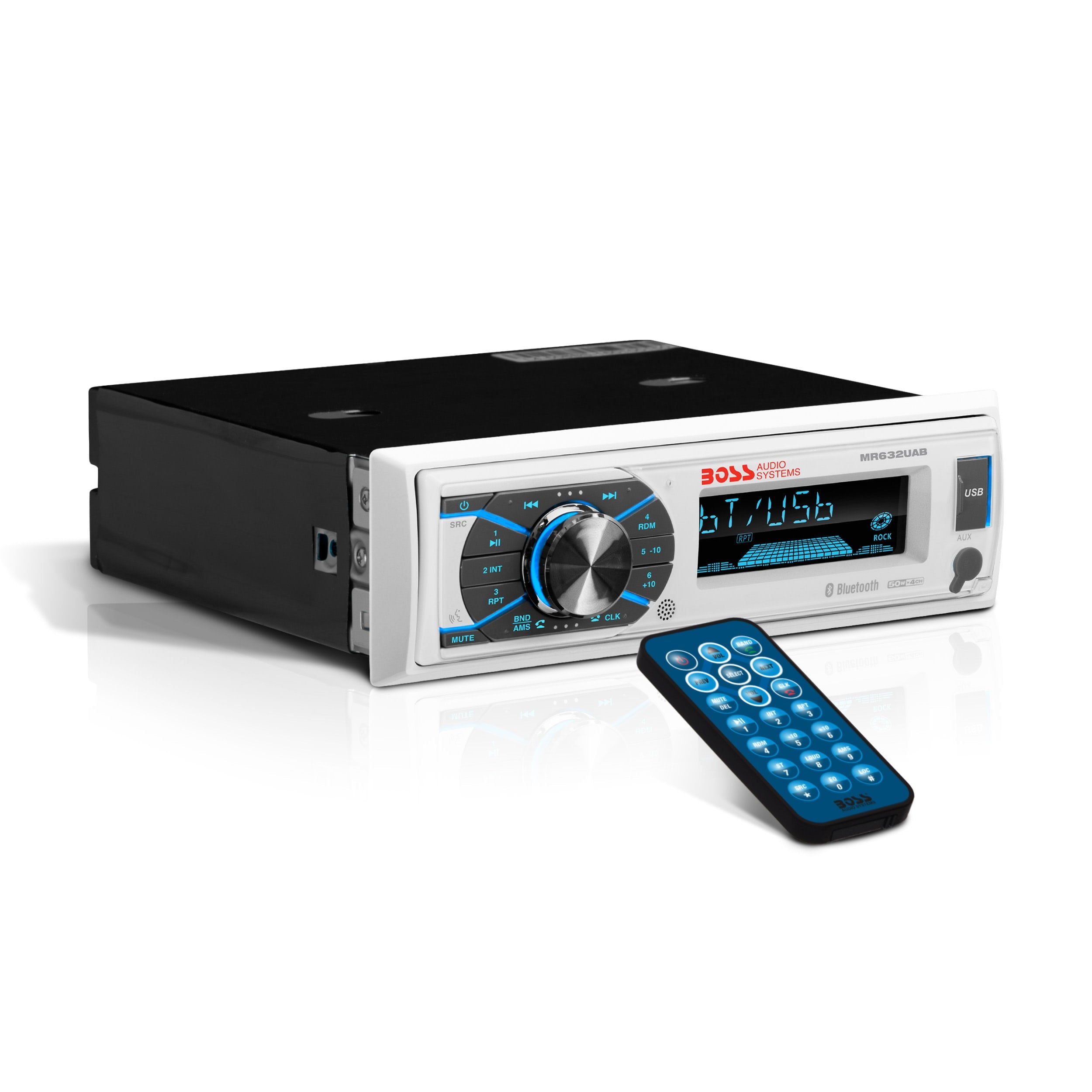 Boss Audio Systems MR632UAB Marine Bluetooth Receiver No CD MultiColor Illumin