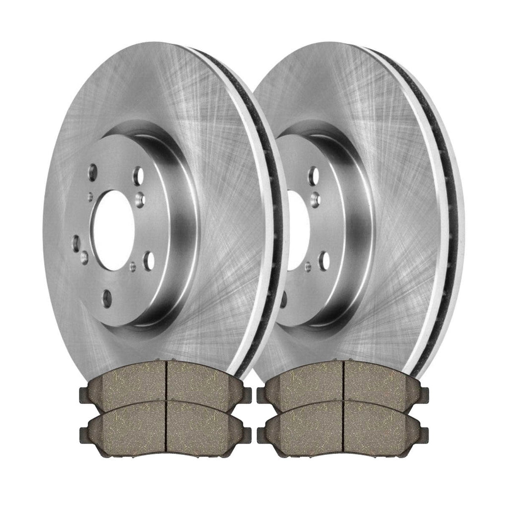 AutoShack Front Brake Rotors and Ceramic Pads Kit Driver and Passenger Side Replacement for 2009-2015 Honda Pilot 2007-2012 2013 Acura MDX 2010-2013 ZDX 2018 RLX 3.5L 3.7L V6 AWD FWD