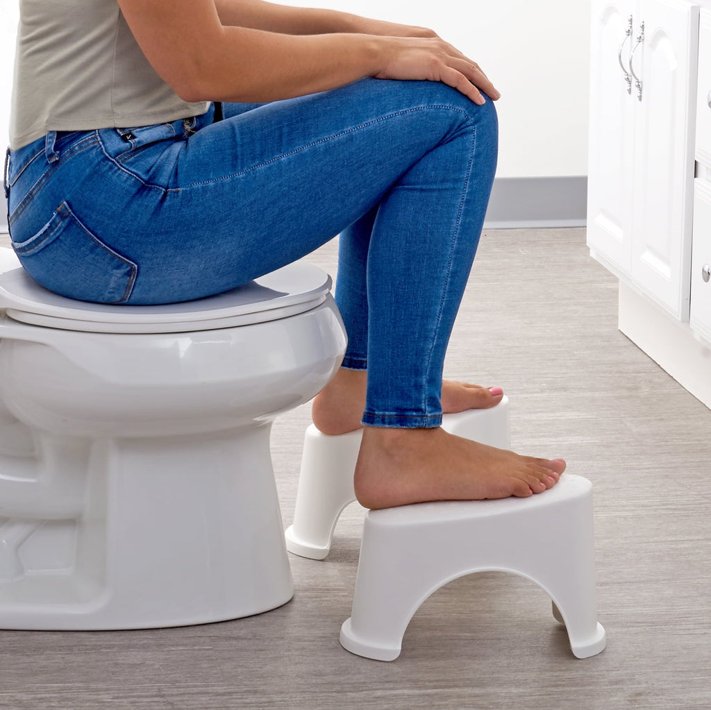 Clorox Antimicrobial Reversible Toilet Stool - Elevated Support for feet