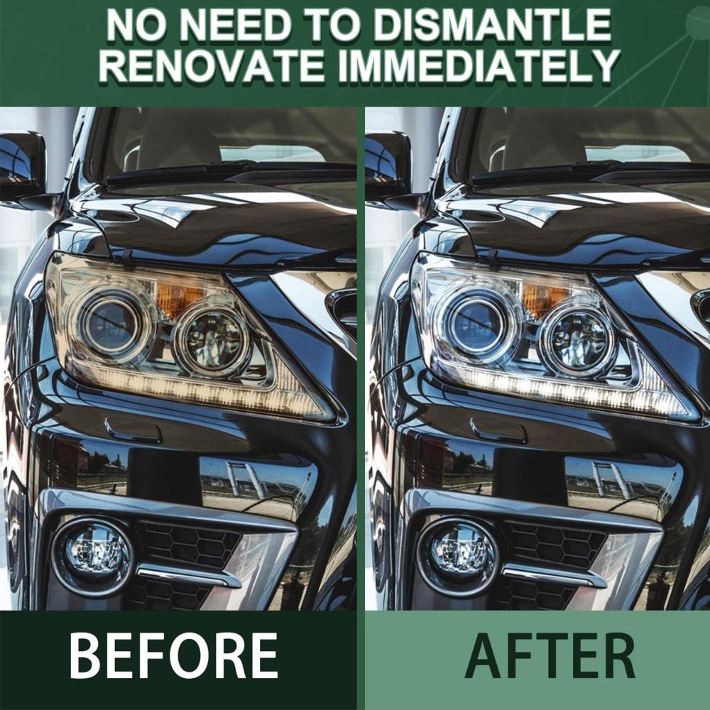 Headlight Repair Polish|Auto Headlamp Cleaning Liquid|Scratch Restoring,UV Protection,Refill Bottle of Vehicle Light Cleaner to Remove Yellowing,Scratches,Oxidation