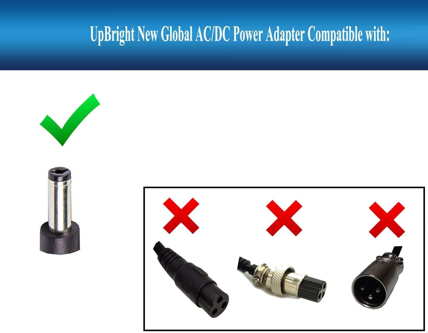 UpBright AC/DC Adapter Compatible with Razor Miniature Dirt Rocket MX125 Electric-Powered Dirt Bike Battery Charger Power Supply Cord Cable PSU