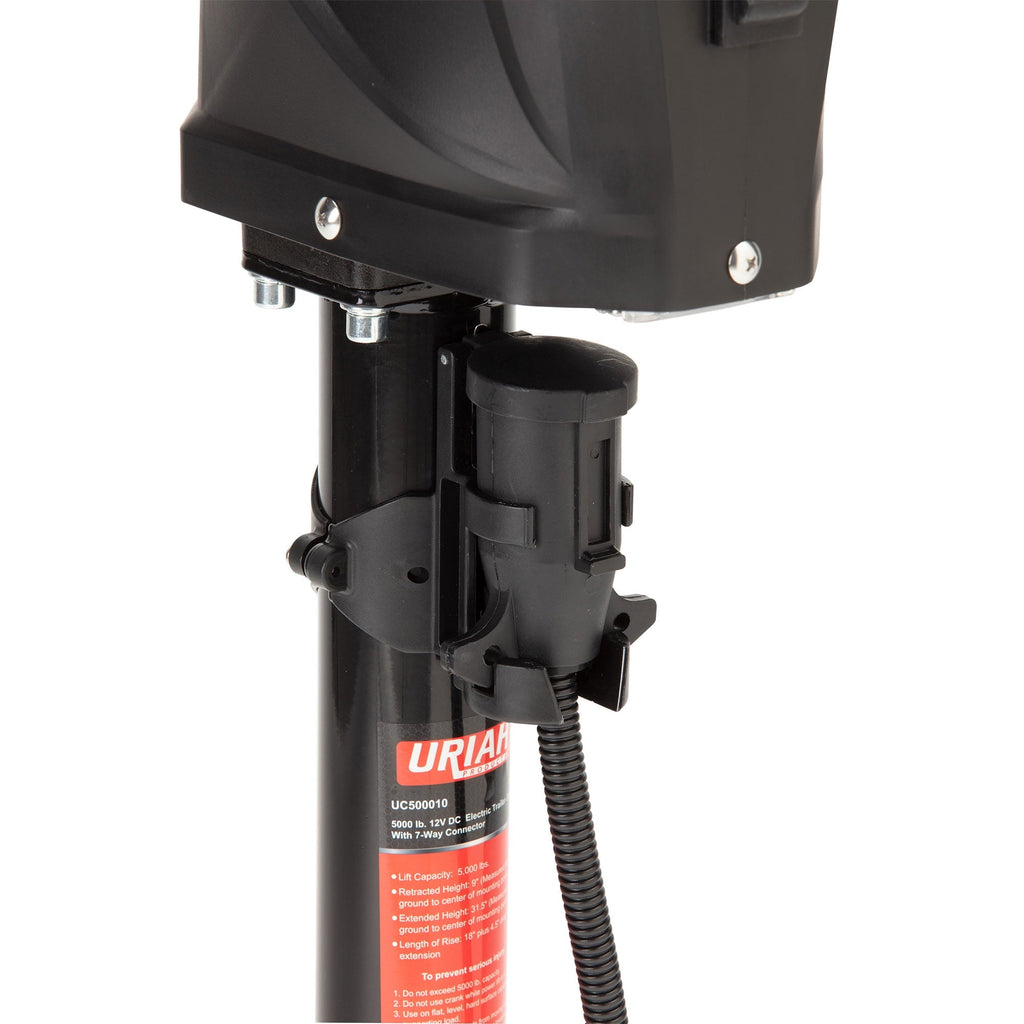 Uriah Products Electric 7 Way Connector 5000lb Lift Capacity Trailer Jack