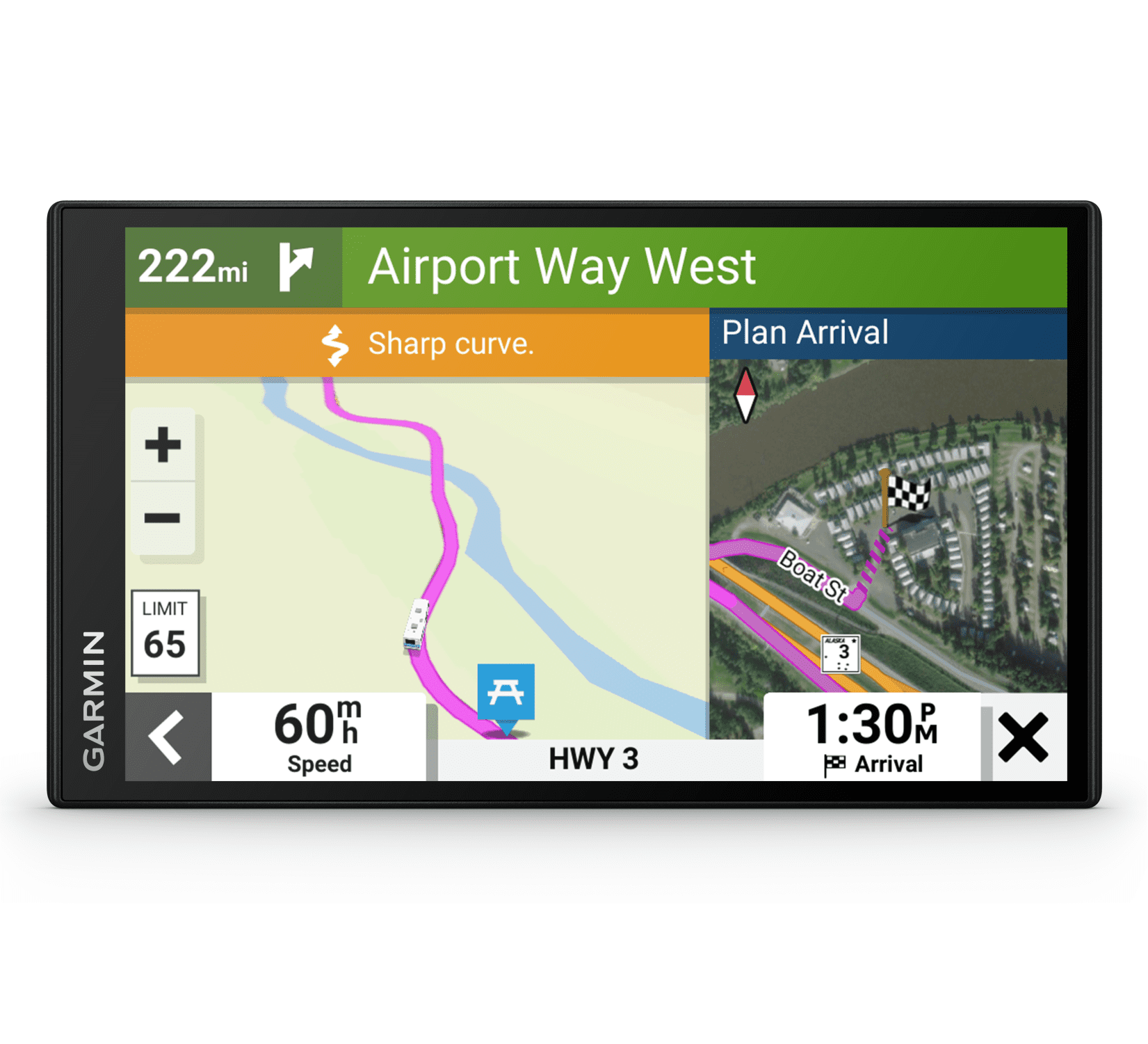 Garmin RV 795 GPS Navigator, Large, Easy-to-Read 7”, Custom RV Routing, High-Resolution Birdseye Satellite Imagery Unisex Adult with Wearable4U Power Pack Bundle