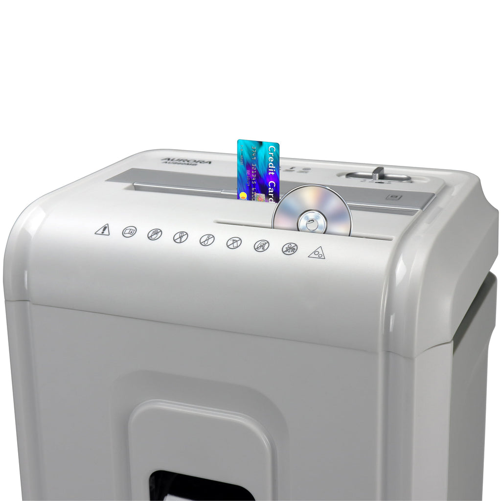 Aurora GB AU860MB High-Security 8-Sheet Micro-Cut Shredder, CD/DVD and Credit Card, Pullout Basket