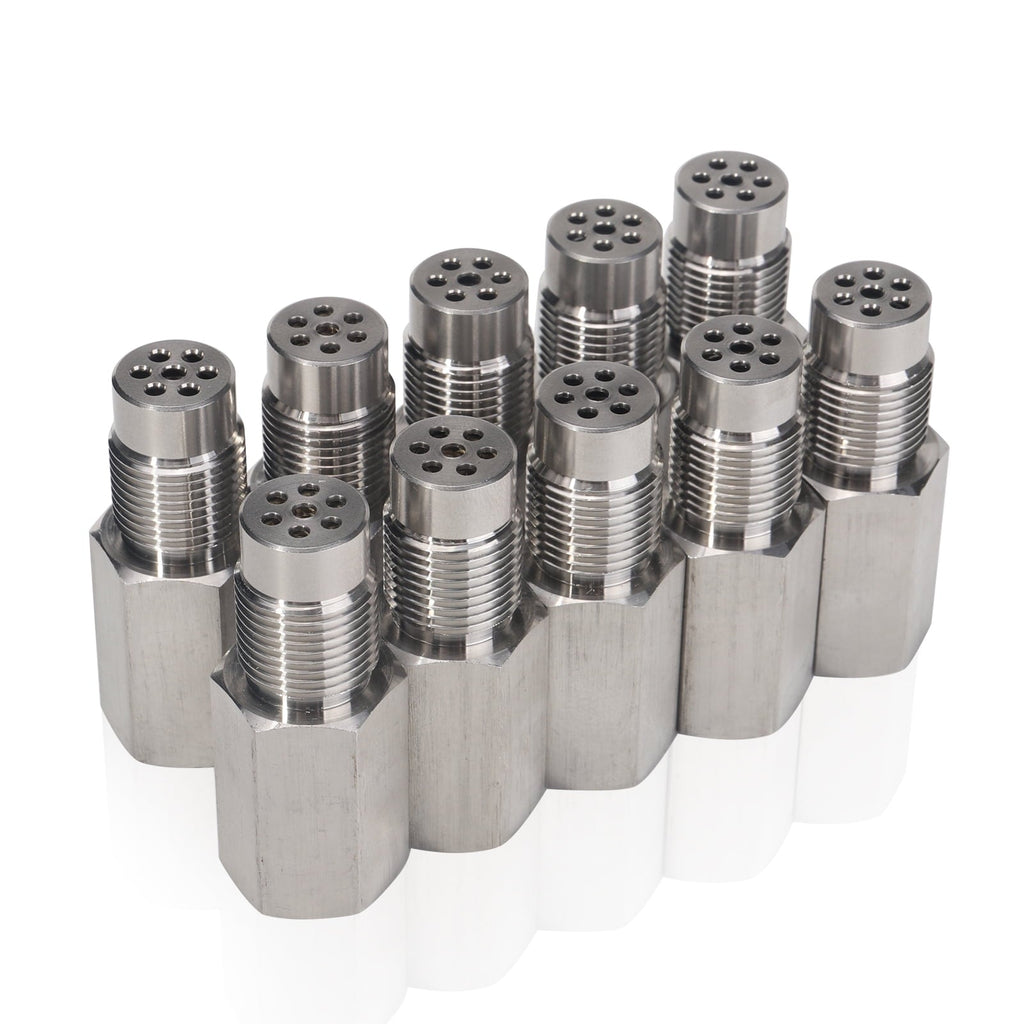 3mirrors Straight 58MM O2 Sensor Check Engine Light Eliminator Adapter M18x1.5 Mounting Fittings Accessories - Stainless Steel, 10-Pack