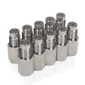 3mirrors Straight 58MM O2 Sensor Check Engine Light Eliminator Adapter M18x1.5 Mounting Fittings Accessories - Stainless Steel, 10-Pack