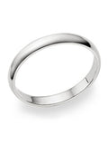 3MM Sterling Silver High Polish Plain Dome Tarnish Resistant Comfort Fit Wedding Band Ring Sz 10