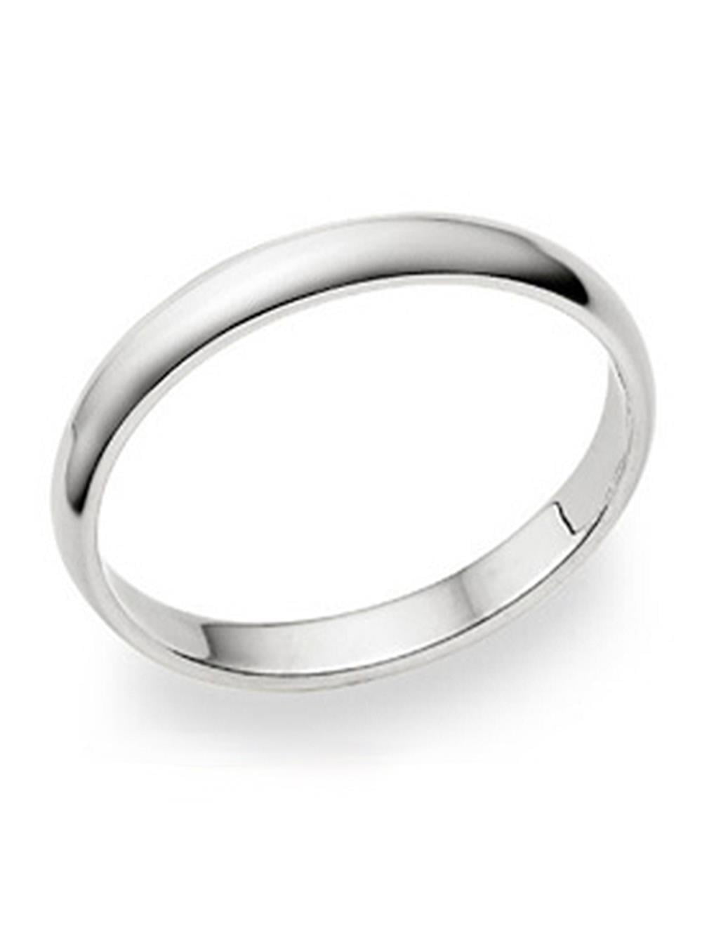 3MM Sterling Silver High Polish Plain Dome Tarnish Resistant Comfort Fit Wedding Band Ring Sz 10
