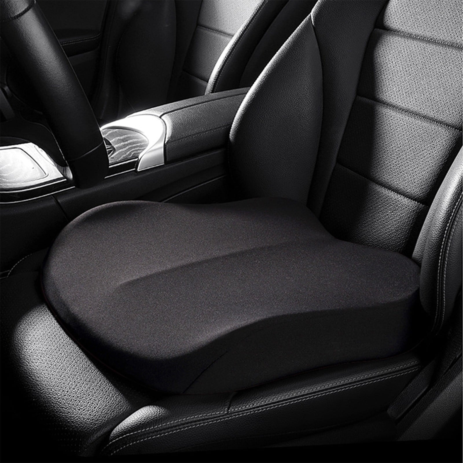 Enhanced Seat Cushion Car Wedge Seat Cushion For Car Seat Driver/Passenger- Wedge Car Seat Cushions For Driving Improve Vision/Posture - Memory Foam Car Seat Cushion For Hip Pain