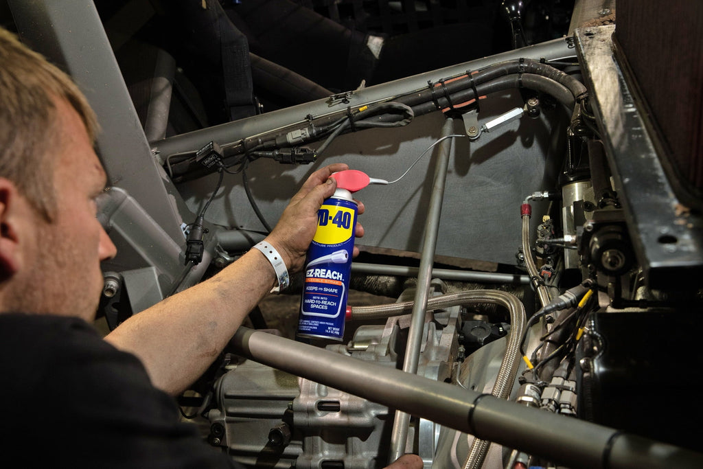 WD-40 EZ-REACH, Original WD-40 Formula, Multi-Purpose Lubricant Spray with 8 in. Flexible Straw, 14.4 oz.