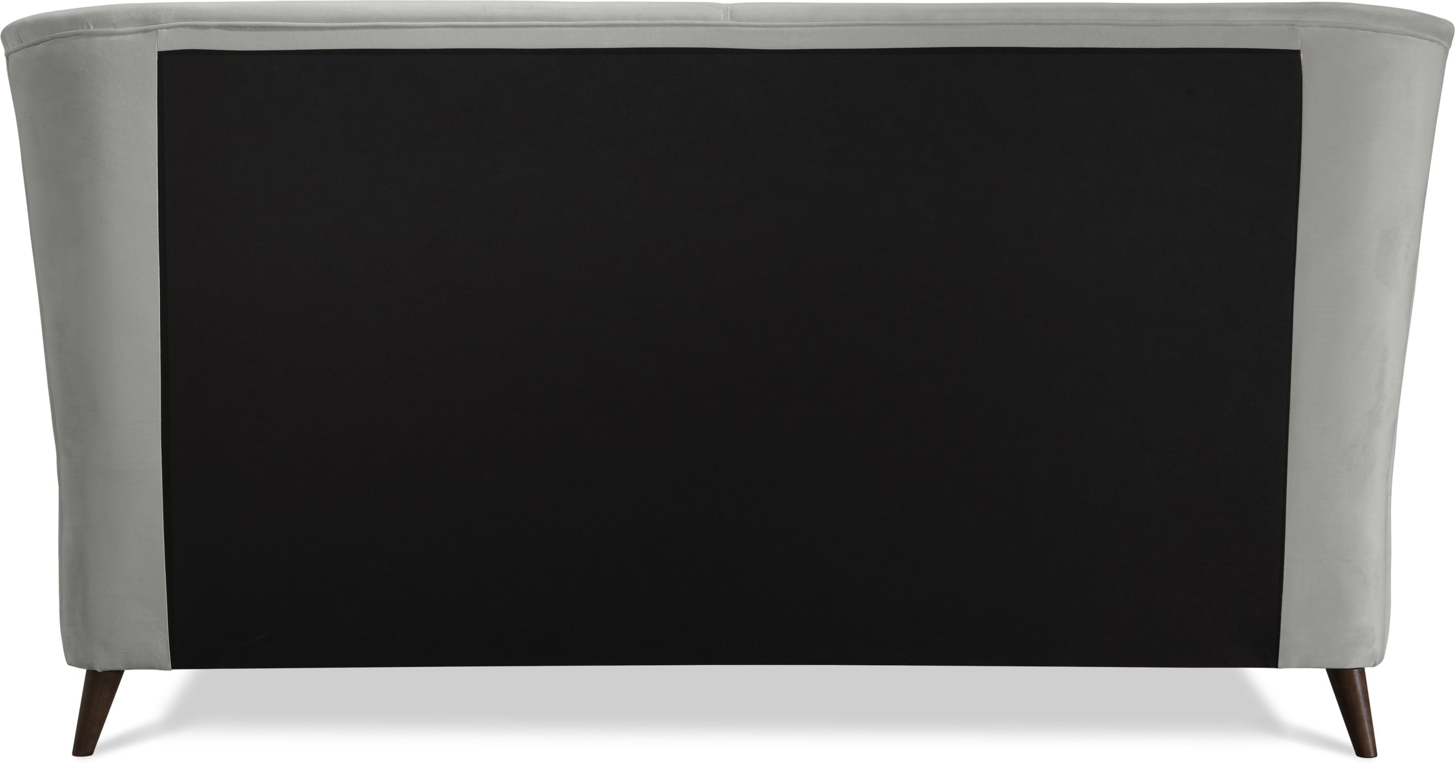 Adore Decor Adele Velvet Upholstered King Size Bed Frame with Winged Headboard, Gray