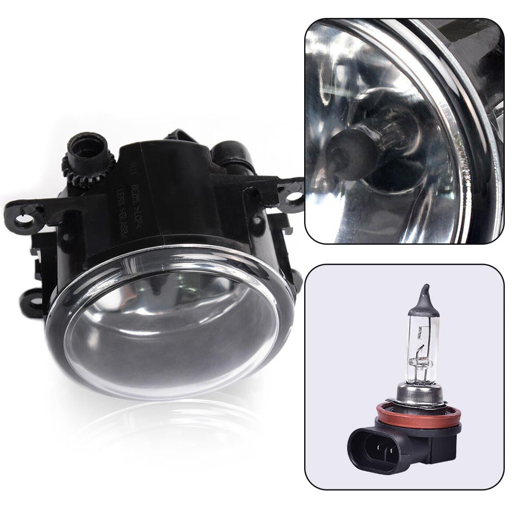 G-Plus Right&Left Side Fog Light Lamp + H11 Bulb Fit for Acura Honda Ford Nissan Suzuki Fits select: 2009-2014 FORD FOCUS SE, 2016-2018 HONDA CIVIC LX