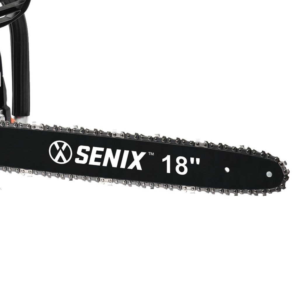 SENIX 18-inch 49 Cc 4-Cycle Gas Powered Chainsaw, Oregon Bar and Chain, CS4QL-L1