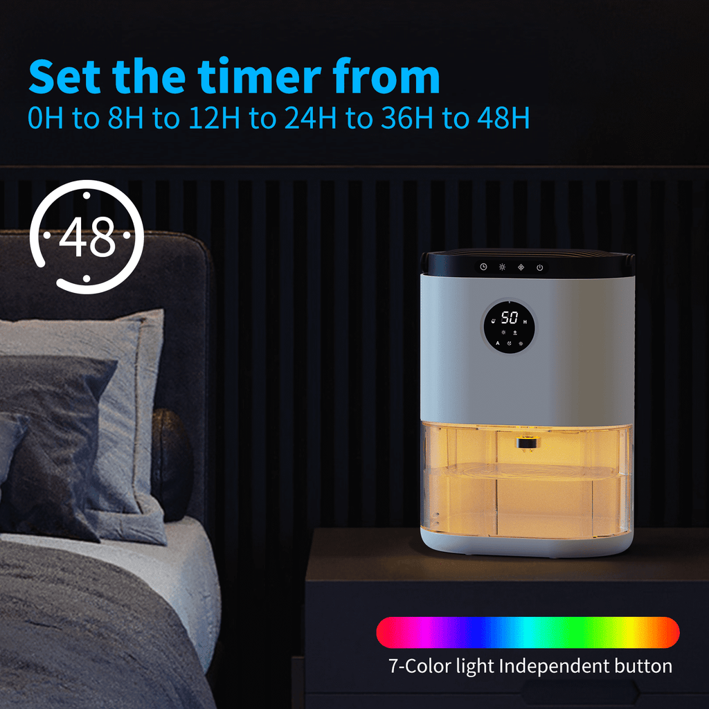 ALROCKET 5-Pint Dehumidifier with Timer, 4500 Cubic Feet, Auto Defrost, Ultra Quiet for Home Large Room Bathroom Garage RV