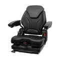 TICSEA Highback Low Suspension Tractor Seat,Adjustable Backrest Headrest and Slide Rails Forklift seat,Adjustable Armrests Shock Absorber Heavy Duty for Excavator Harvester