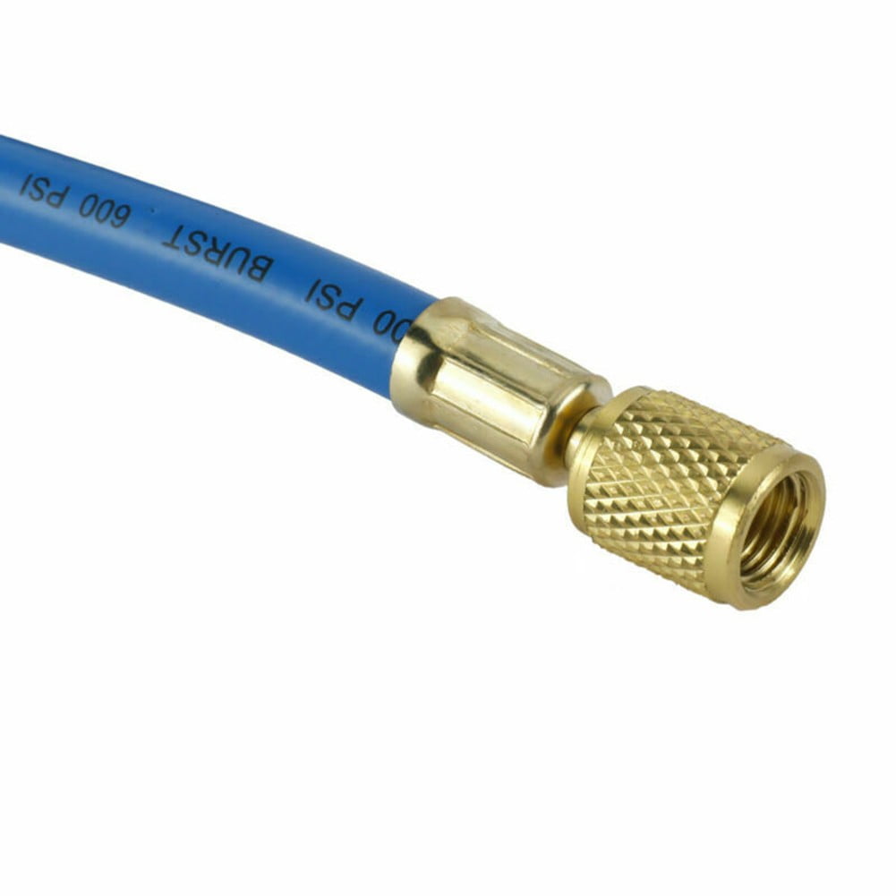 Leke R134A Charging Hose to Refrigerator with Gauge, AC Recharge Hose Kit