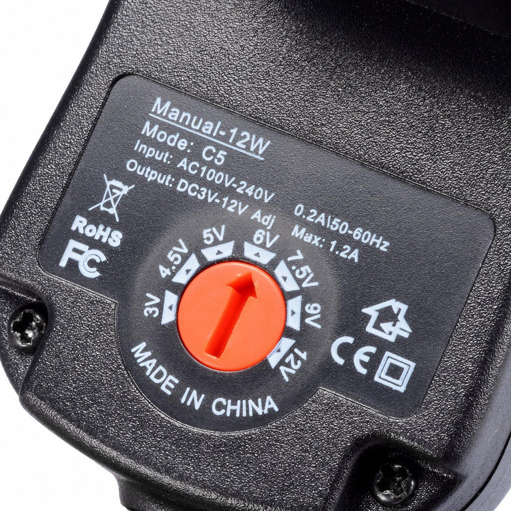Dteck 12W Universal Charger AC/DC Adapter Switching Power Supply with 6 Selectable Adapter Plugs (can't work with Laptop)