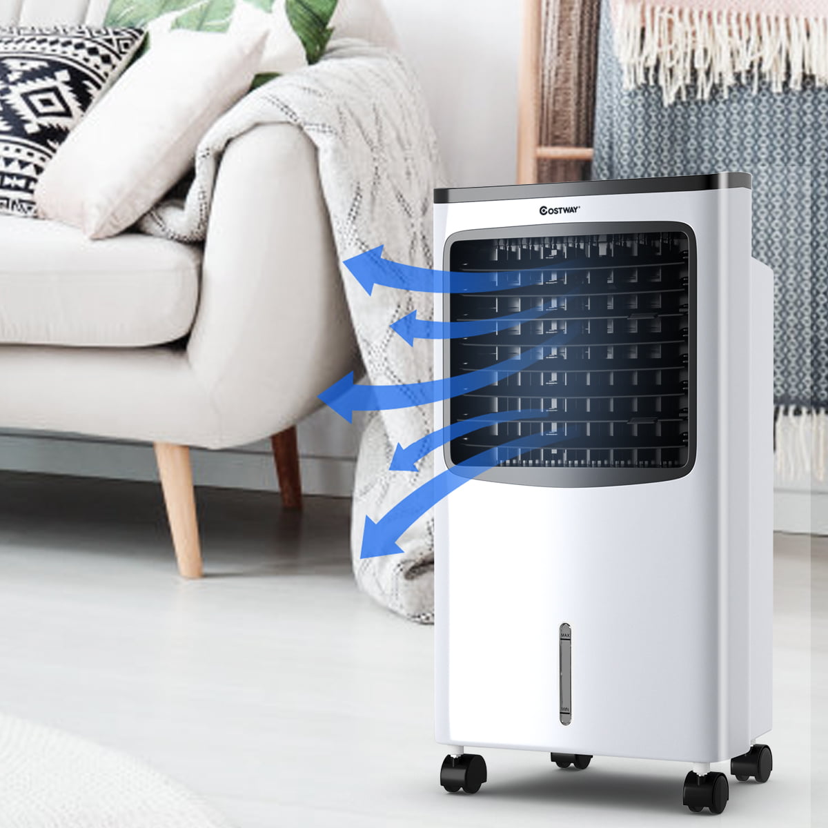 Costway Portable  Cooler Fan Filter Humidify Anion W/ Remote Control