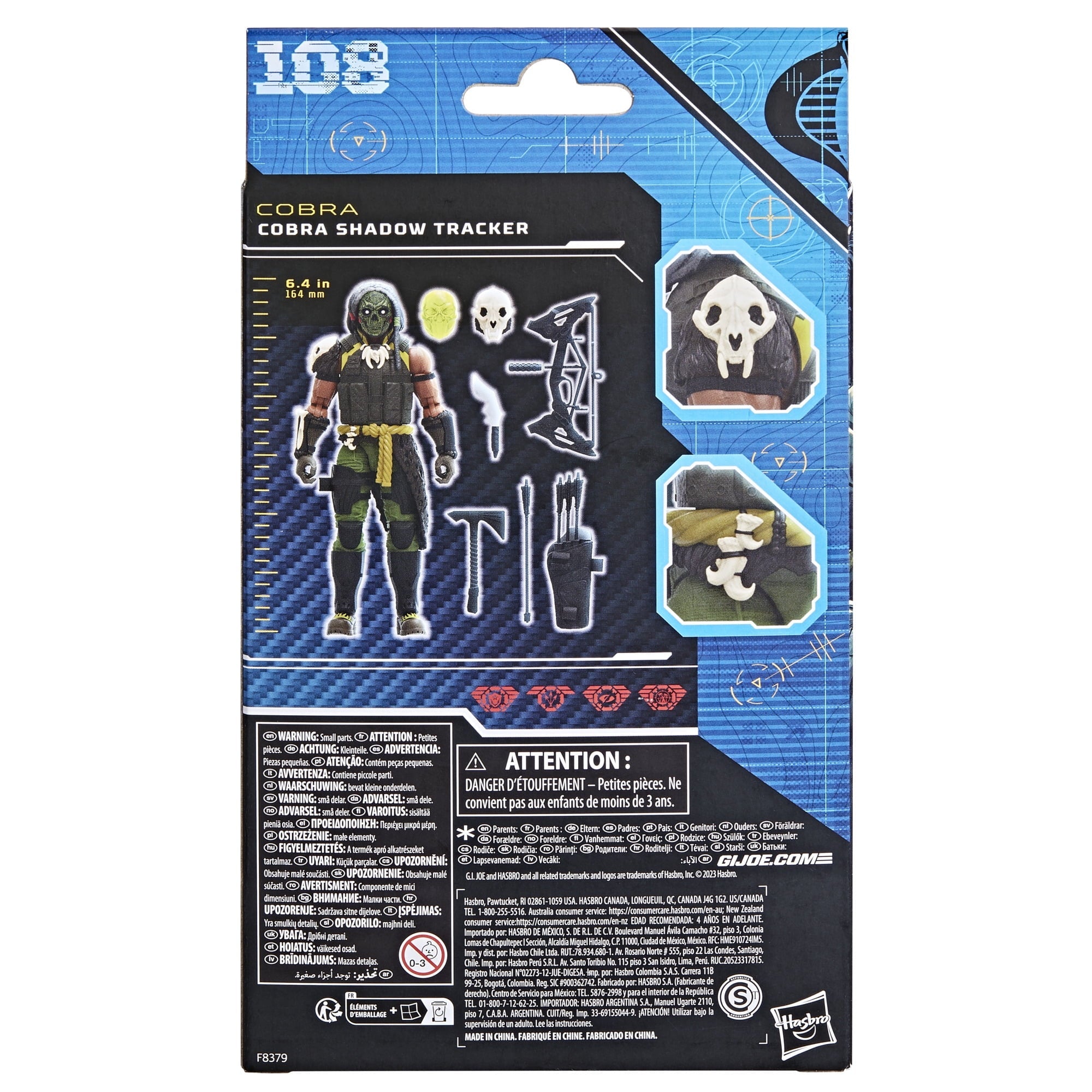 G.I. Joe Classified Series Cobra Shadow Tracker, Collectible G.I. Joe Action Figure (6"), 108