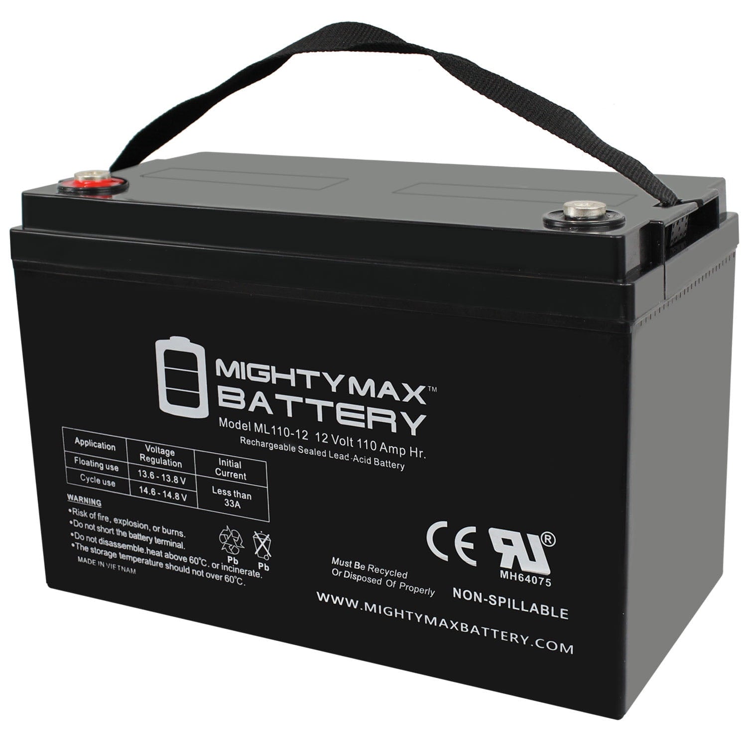 12V 110AH SLA Battery Replacement for RV Recreational