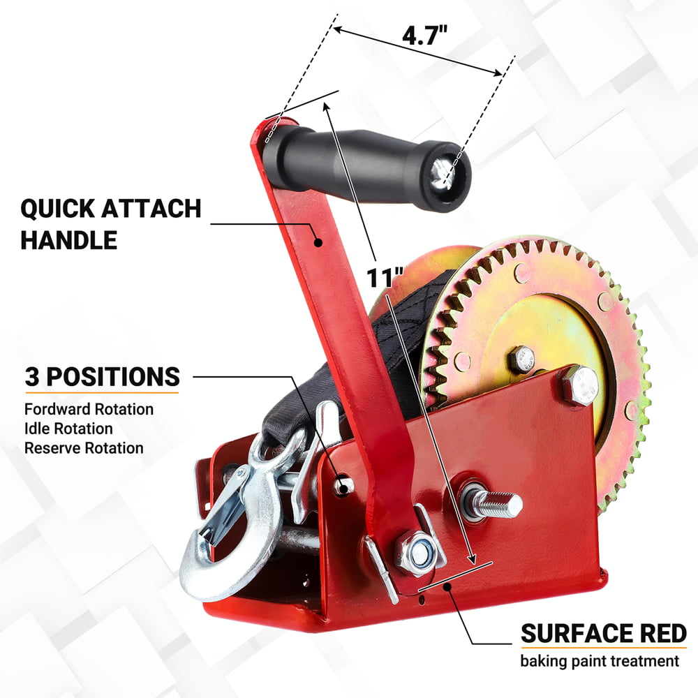 Trailer Winch, 3500 lb for Boat RV ATV Hand Winch
