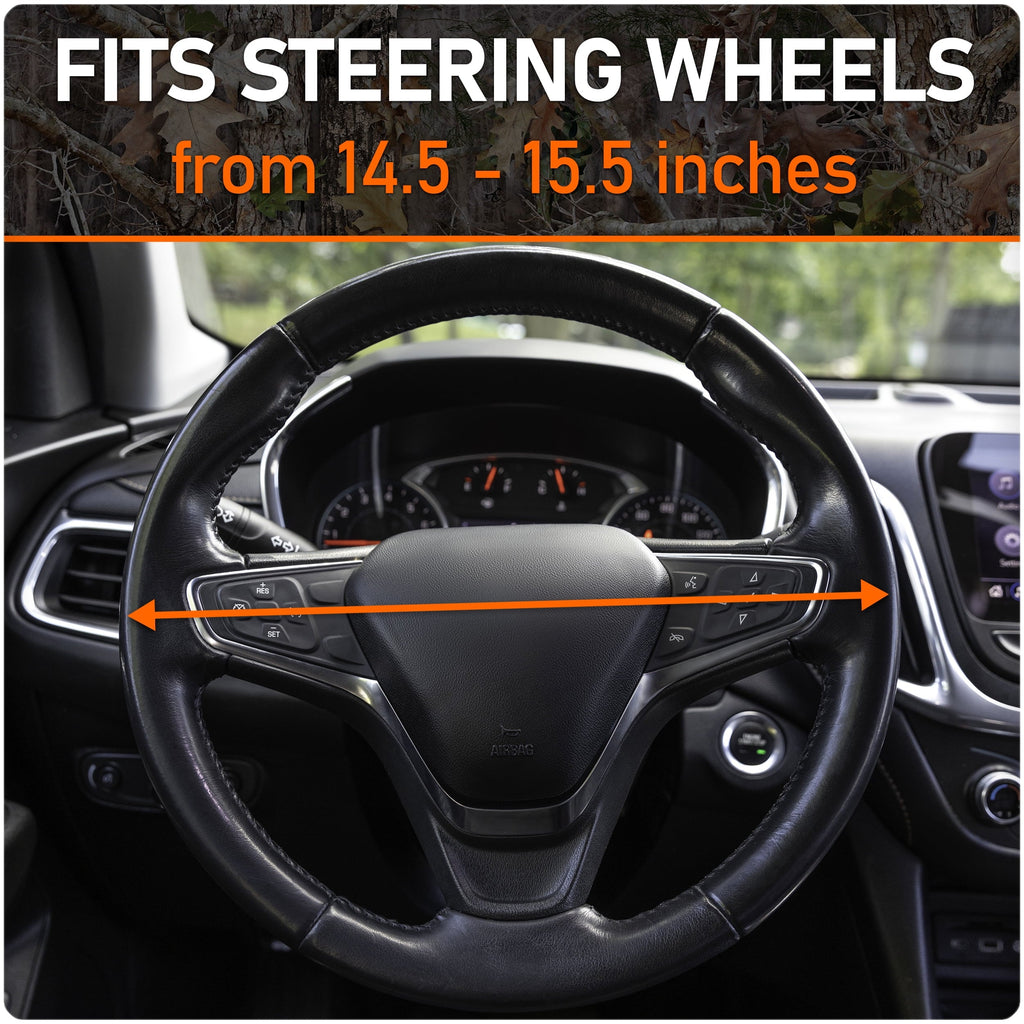 TrueTimber Steering Wheel Cover, Kanati Camo with Orange Accent