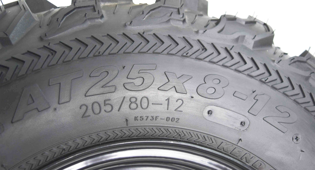 Kenda Bear Claw EX (2) 25x8-12 Front & (2) 25x11-10 Rear ATV 6 PLY Tires 4 Pack Set