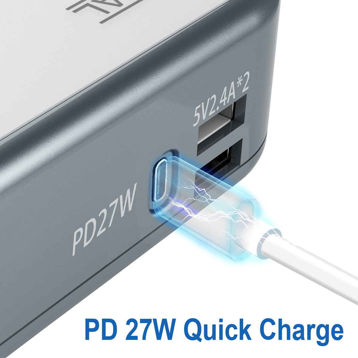 FOVAL 200W Car Power Inverter, DC 12V to AC 110V Car Inverter with [27W PD USB-C] & Dual USB Ports Multi-Protection Car Charger Power Inverter for Vehicles (Gray)