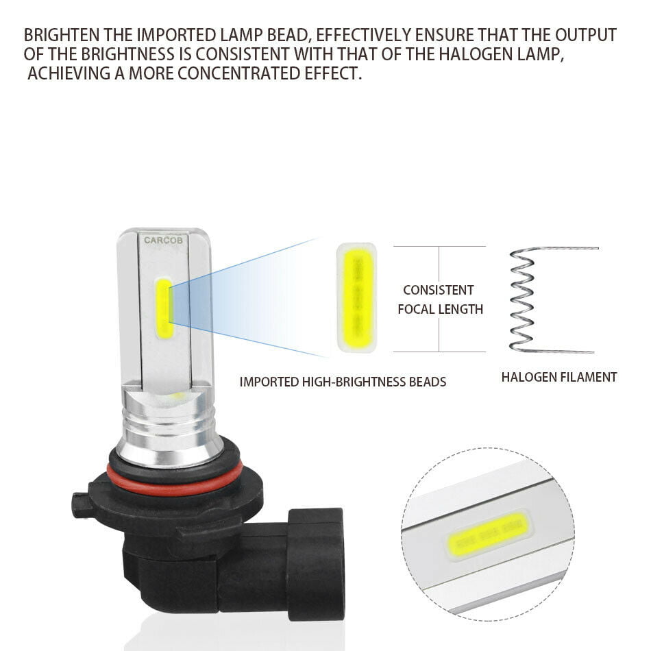 IVBDQV For Toyota Corolla 1993-1997 2001-2013 LED Headlight Bulbs High / Low 9005 9006 6000K White 2pcs