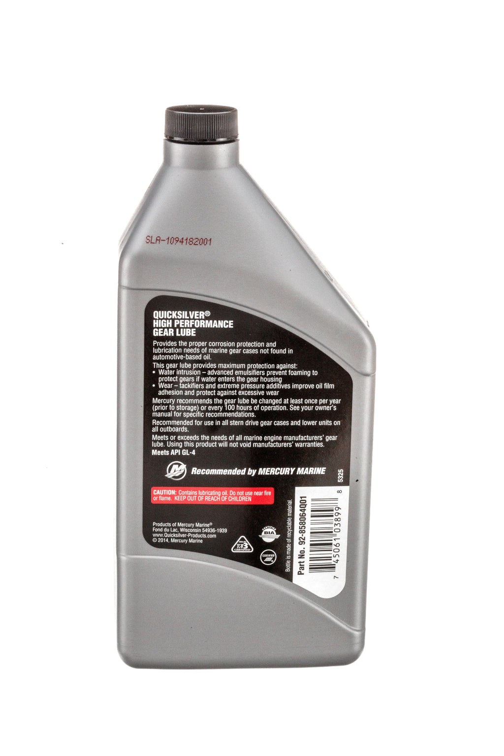 Quicksilver SAE 90 High Performance Gear Lube - 32 Ounce