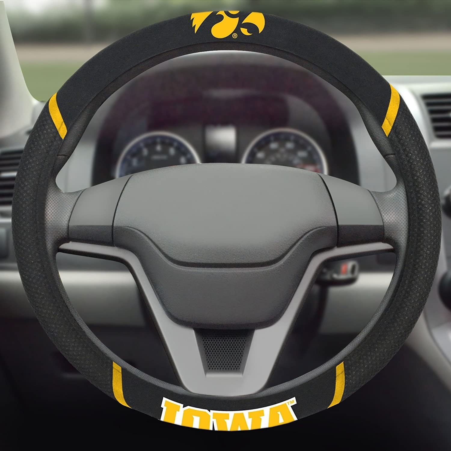 Fanmats University of Iowa Steering Wheel Cover - 14903