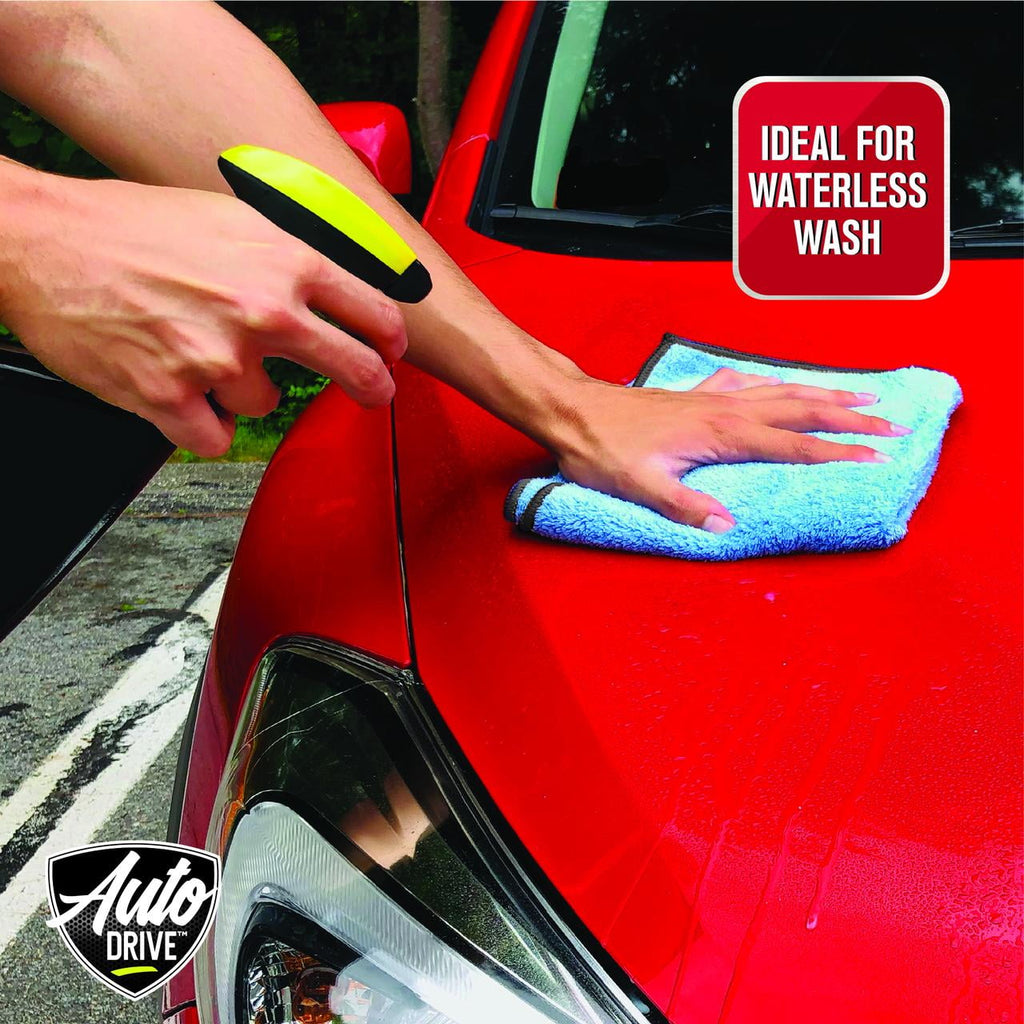 Auto Drive Coral Fleece Multi-Purpose Microfiber Towel, Cleaning, Detailing, 8 Count, Blue & Yellow