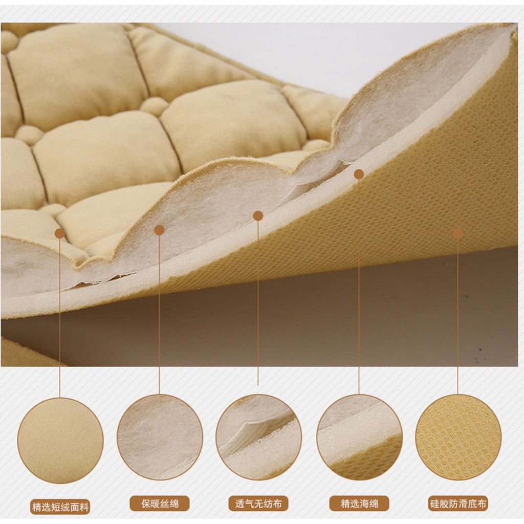 LSFYSZD Universal 3D Car Seat Breathable Plush Pad Mat For Auto Chair Cushion Four Seasons Front Rear Flax Cushion Seat Protector