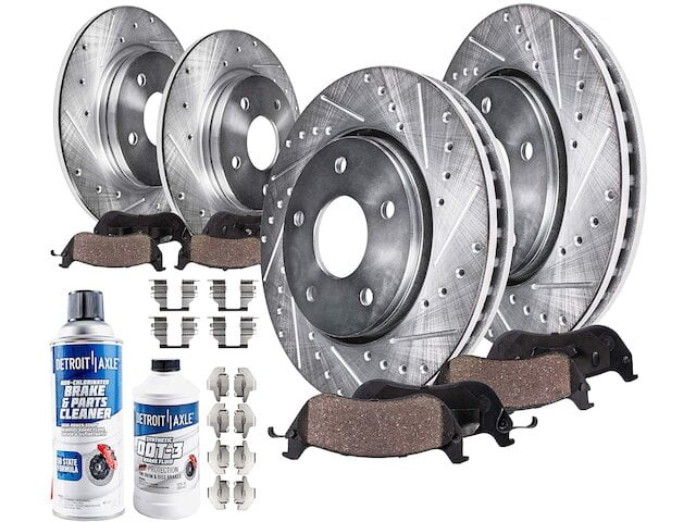 Front and Rear Brake Pad and Rotor Kit - Compatible with 2006 - 2011 Cadillac DTS Sedan 2007 2008 2009 2010