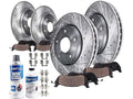 Front and Rear Brake Pad and Rotor Kit - Compatible with 2006 - 2011 Cadillac DTS Sedan 2007 2008 2009 2010