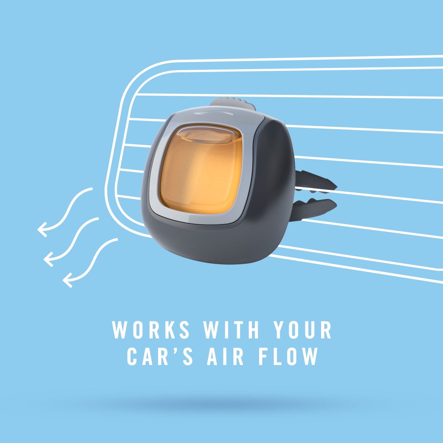 Febreze Car Odor-Fighting Car Freshener Vent Clip Gain Original Scent, .06 oz, Pack of 3