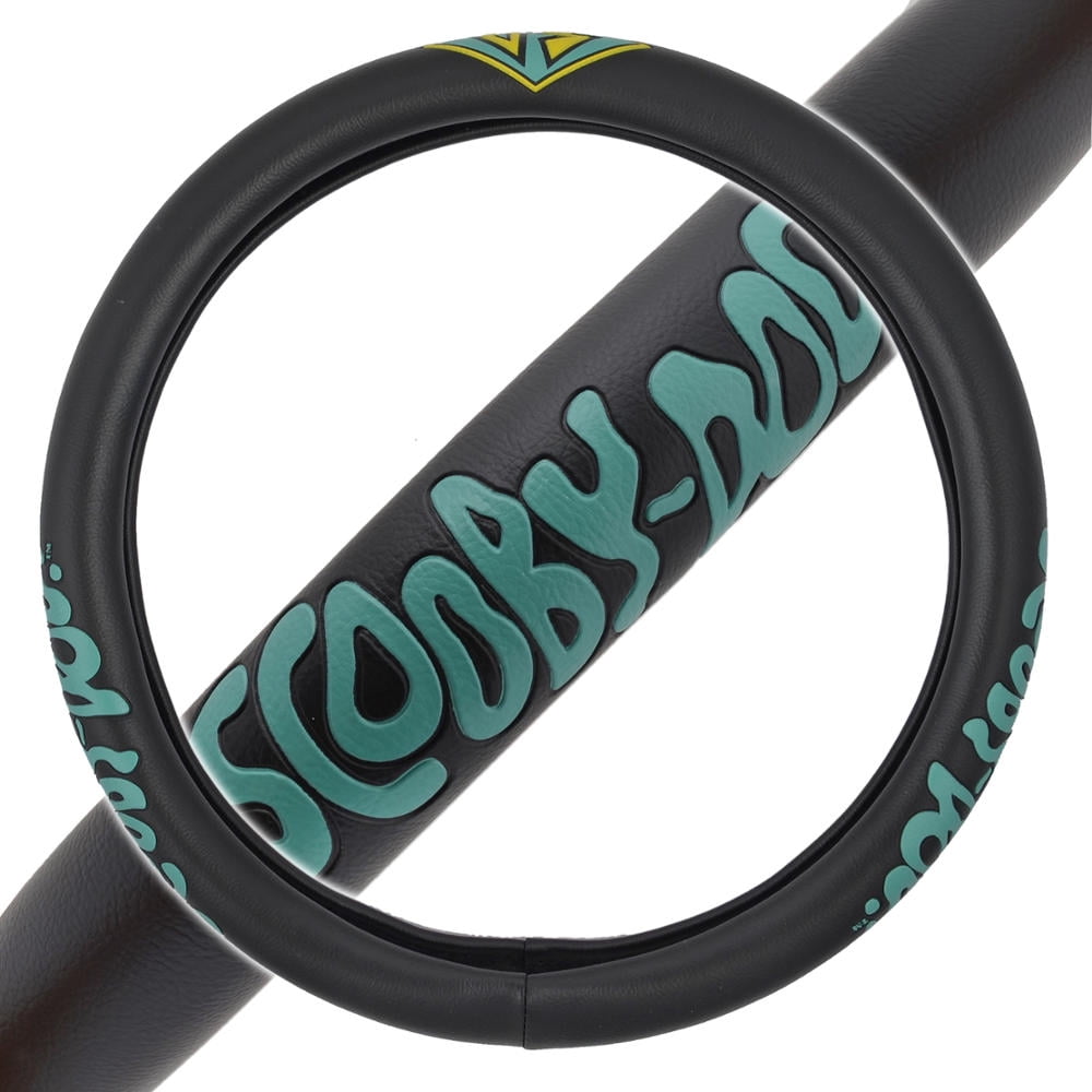 BDK WB Warner Brothers Scooby Doo Steering Wheel Cover for Standard Size Wheels (14.5-15.5") (Black)