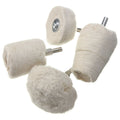 MATCC Polishing Wheel For Drill,Polishing Pad Buffing Wheel Kit Wheel Polisher Buffing for Drill 4Pcs White Flannelette Polishing Mop Wheel Grinding Head with 1/4" Handle for Dremel Tools…