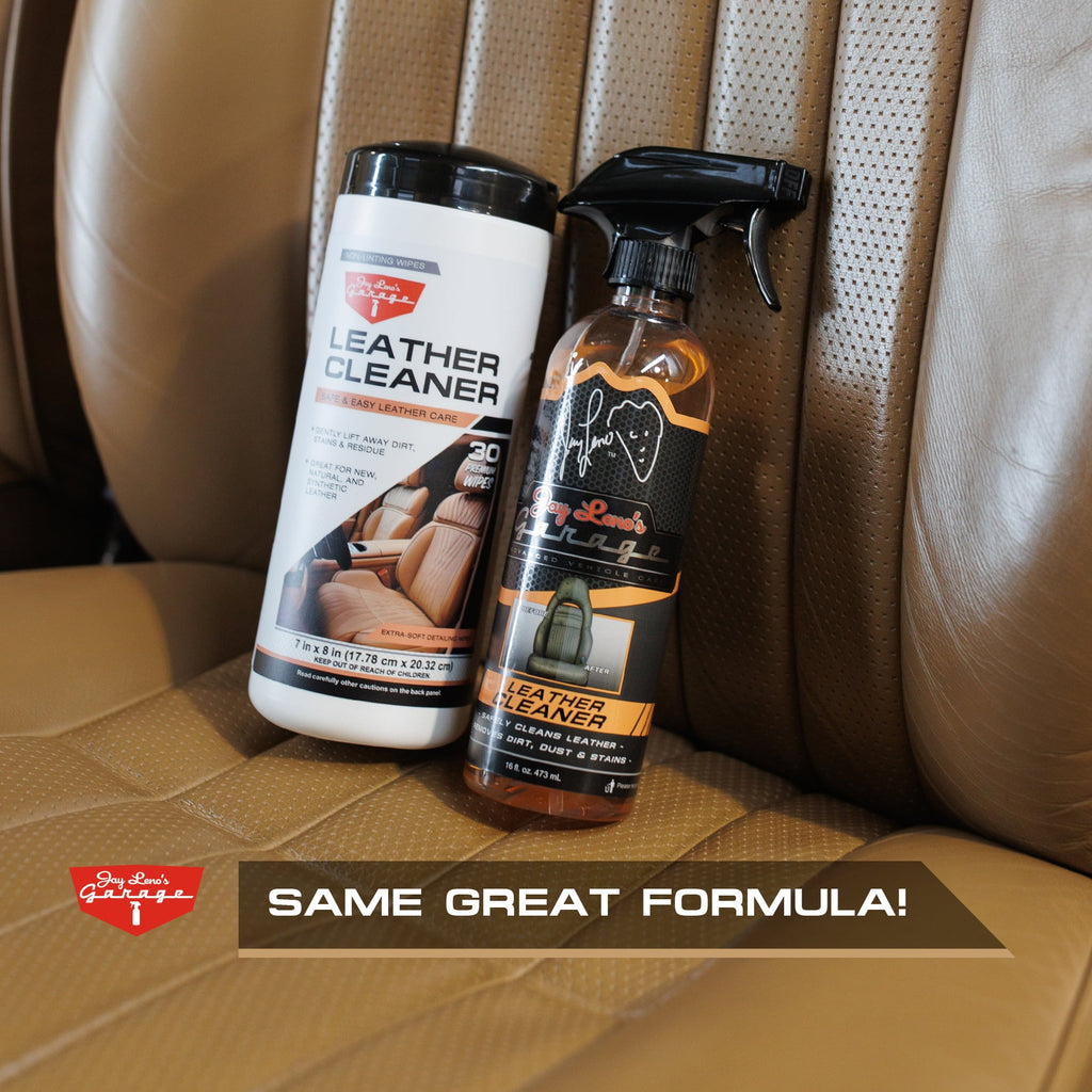 Jay Leno's Garage Leather Cleaner Wipes (30 Count) - Clean & Protects Car Leather Surfaces