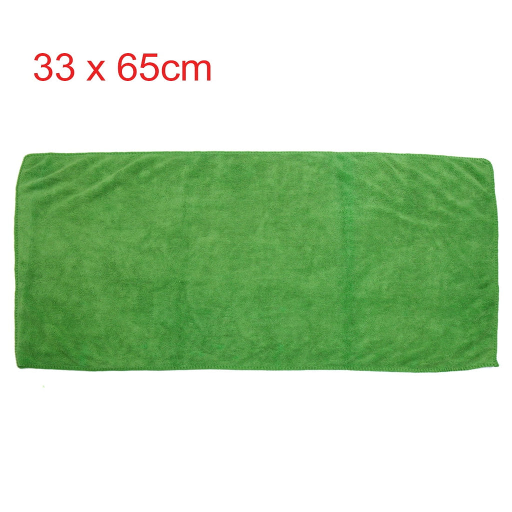 Unique Bargains 2pcs High Absorbing Synthetic Chamois Car Clean Cloth Towel Protective for Auto Car Blue Green