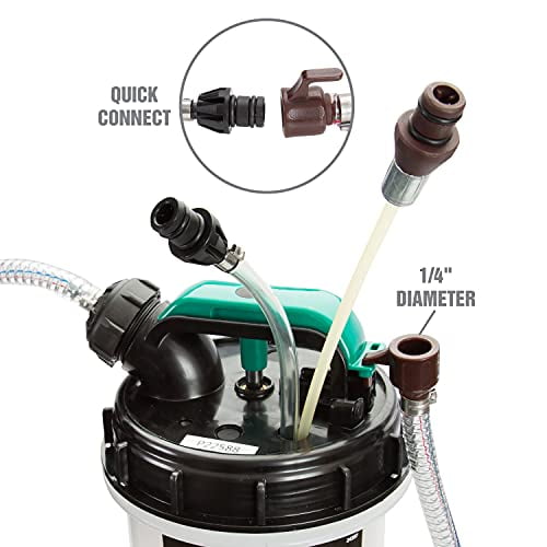 OEMTOOLS 24397 Manual Fluid Extractor (9.5L), Oil Extractor Pump, Transmission Fluid Pump, and More, Oversized Handle Manual Oil Pump Extractor, Oil Change Pump W/ 2 Adapters