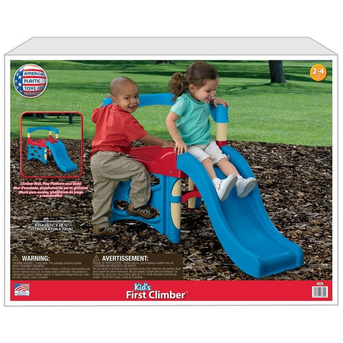 American Plastic Toys Toddler Kids Outdoor Indoor First Climber Slide Playset