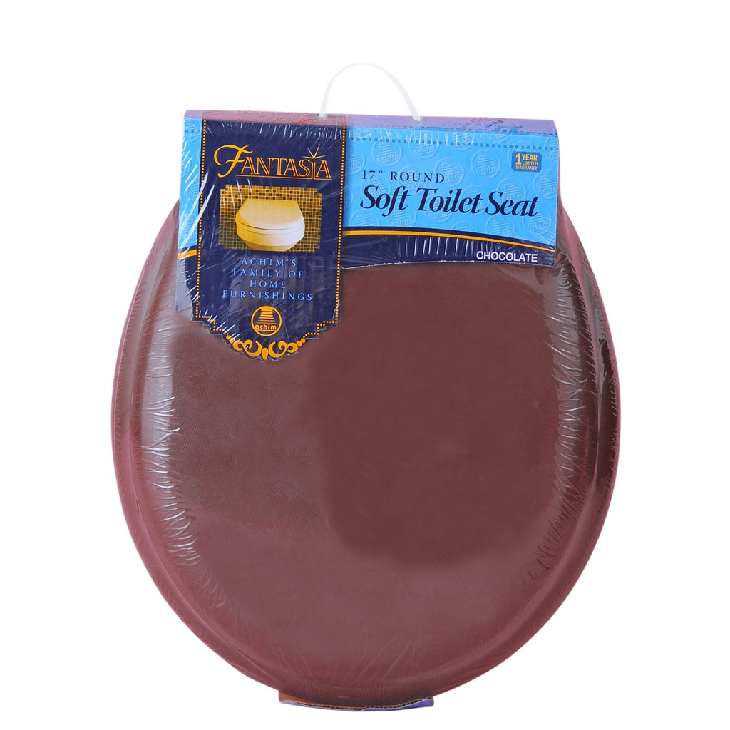 Achim Fantasia 17" Soft Standard Vinyl Toilet Seat, Standard, Chocolate