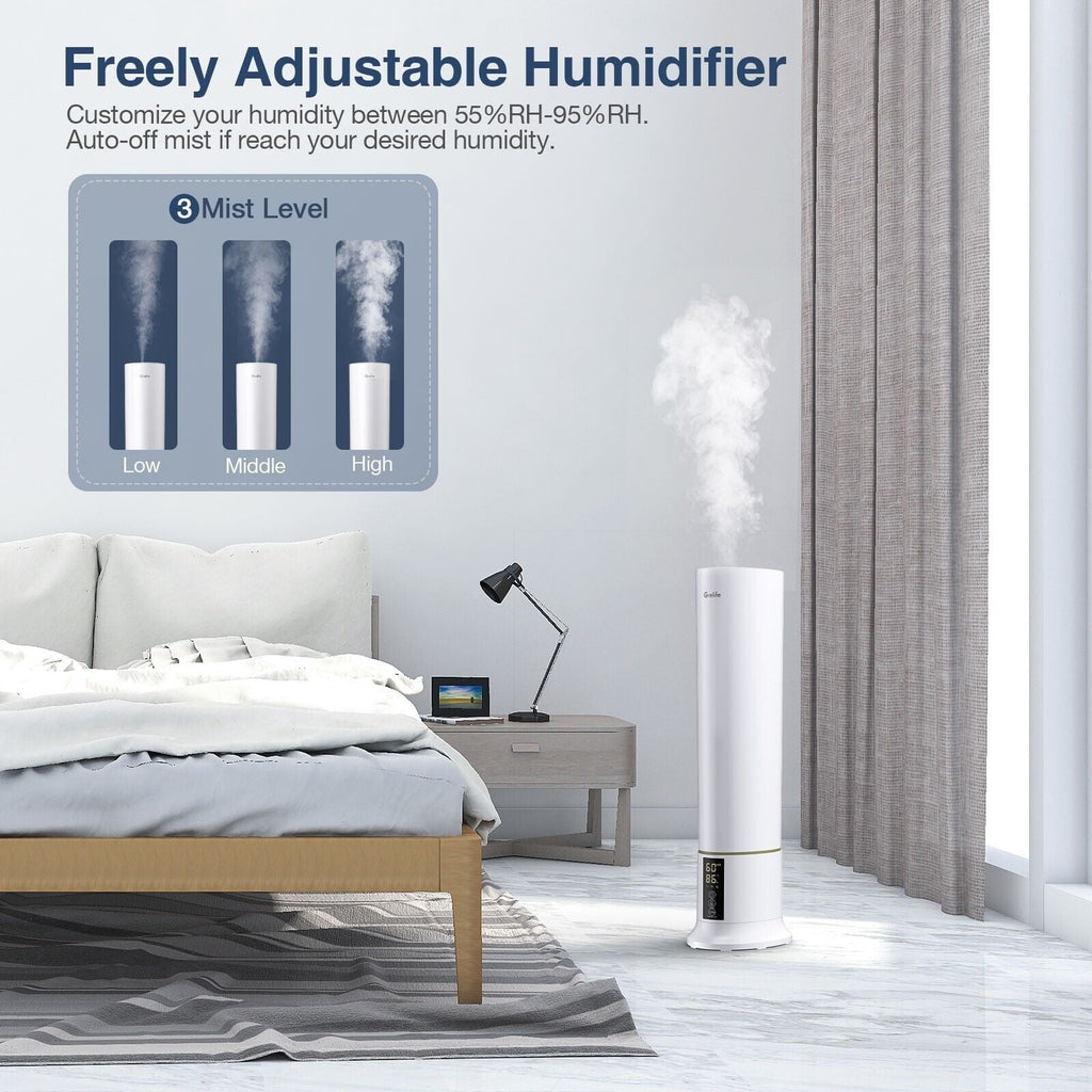 BEYGO Cool Mist Humidifiers for Bedroom Large Room Home, 9L/ 2.38Gal Top Fill Ultrasonic Floor Humidifiers for Baby and Plants