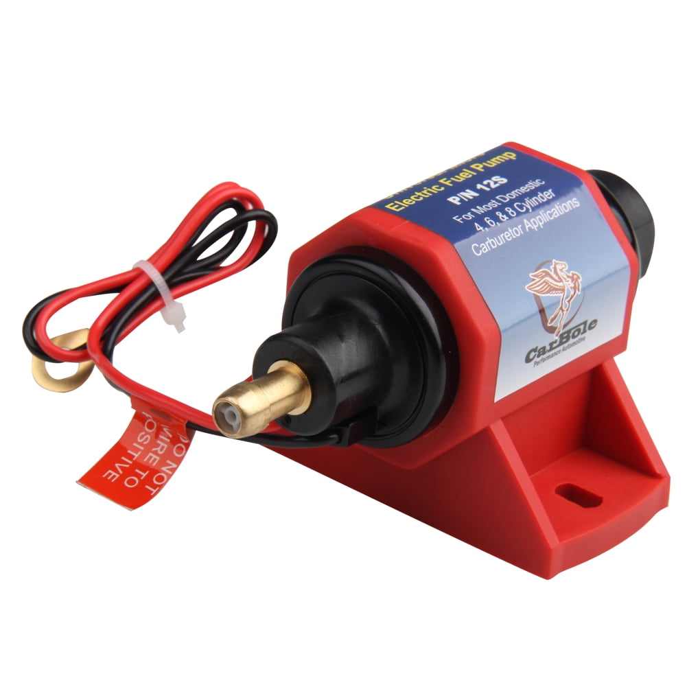 MOTMAX 12V Universal Electric Gasoline Fuel Pump 4-7 Psi 35 GPH Cylinder Carburetor
