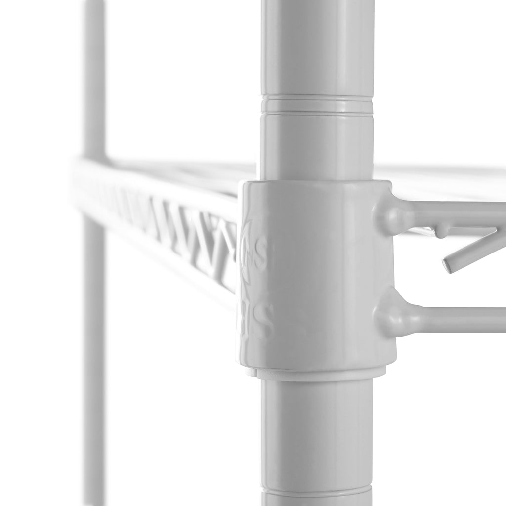 Hyper Tough Steel 5-Tier Storage Shelf Unit 72"H x 36"W x 16"D, 1750lb Total Capacity, White