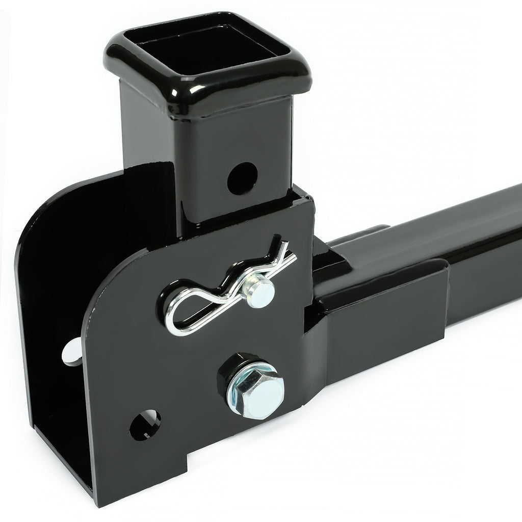 Kojem Folding 2” Trailer Hitch Mount Receiver Up to 500 Pounds Tongue Weight Wheelchair Cargo Carrier Steel Black